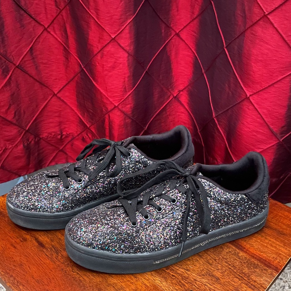 Black Glitter Sneakers